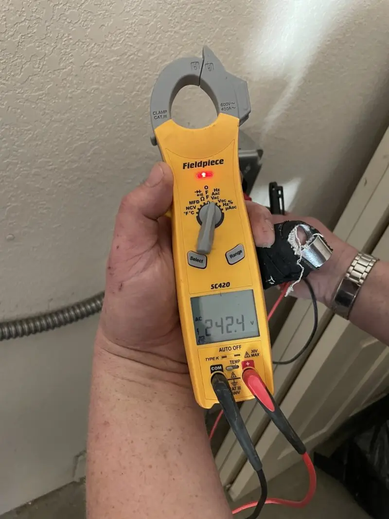 Voltage testing with clamp meter during Circuit Breaker Repair in Bloomsburg